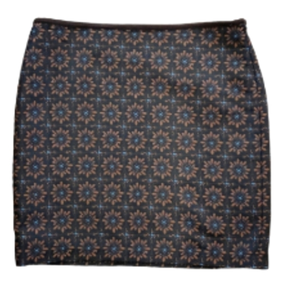 Studio M Womans Chocolate Brown Patterned Fall Skirt Size‎ 8 - Picture 1 of 9